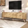 Merax TV Lowboard erbsenförmig mit Rillenoptik, TV-Schrank Produktbild-Vorschau 11