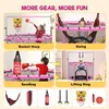 FUNTOK detská trampolína 140 cm s hojdačkou, sadou kruhov, Náhľad obrázku produktu 7