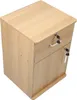 A wooden filing cabinet with two drawers and a lock. Anteprima dell’immagine prodotto