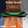 A roller brush for a vacuum cleaner is shown against a background that transitions from dark gray to brown to light gray, with green leaves scattered around. Anteprima dell’immagine prodotto