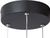 A close-up view of the top of a black pendant light fixture, showing the canopy and the points where three cables attach. Produktbild-Vorschau