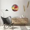 Wanduhr - Rund - Glasuhr - Baum Wiese Feld - 40x40cm - Produktbild-Vorschau 6