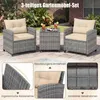 COSTWAY Gartenmöbel Set Polyrattan, 3-tlg. Balkonmöbel Produktbild-Vorschau 4