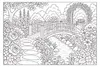 Garten Malbuch für Erwachsene - 50 Ausmalbilder zur Produktbild-Vorschau 8