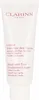 A white tube of Clarins Hand and Nail Treatment Cream against a white background. Produktbild-Vorschau