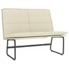 vidaXL Banc Crème 100x75x76 cm Similicuir Voir les images du produit 1