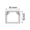 1m Kabelkanal Weiß Selbstklebend, 1,6 x 1,6 x 100 cm / 1 x Produktbild-Vorschau 2