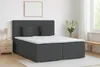 Boxspringbett BOSTON 180x200 cm Velour Paros 6 Dunkelgrau Produktbild-Vorschau 2