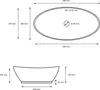LuxeBath umývadlo Oválne umývadlo na dosku, 59x38x19 cm, Náhľad obrázku produktu 6