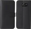 A black flip cover case for a smartphone is shown from the front and back. Produktbild-Vorschau