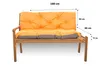 Poduška na záhradné lavice 160x60x50cm  oranžová | podušky Náhľad obrázku produktu 4