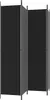 Möbel 4-tlg. Paravent Schwarz 200x220 cm Stoff - Paravents Produktbild-Vorschau 5