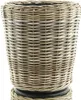 VAN DER LEEDEN DRYPOT® Rattan Pflanzkübel Grau Ø 45 cm - Produktbild-Vorschau 1