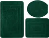 Three green bath mats of different shapes and sizes are arranged on a white background. Náhled obrázku produktu