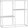 A white metal shelf unit with three shelves against a white background. Náhľad obrázku produktu