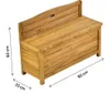 Panchina da giardino in legno "Ben" - 90 x 33 x 60 cm - Anteprima dell’immagine prodotto 3
