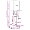 vidaXL Armadio per farmacia rovere Sonoma 30x41x118 cm Anteprima dell’immagine prodotto 8