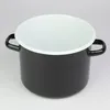Rondel emaliowany 4.5L czarny uniwersalny garnek do zupy Podgląd zdjęcia produktu 4