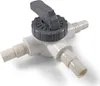 PVC 3 Wege T- Ventil mit Schlauchanschluss 38/32mm Produktbild-Vorschau 1