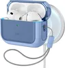 A blue ESR MagSafe charging case for Apple AirPods Pro 3, with the AirPods inside, attached to a white MagSafe charger. Anteprima dell’immagine prodotto