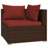 12-tlg. Garten-Lounge-Set mit Kissen Braun Poly Rattan Produktbild-Vorschau 3