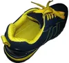 A single navy and yellow athletic shoe is shown from a top-down perspective against a white background. Produktbild-Vorschau