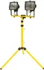 A yellow tripod with two halogen floodlights mounted on top. Anteprima dell’immagine prodotto