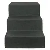 A three-step pet stair made of dark gray fabric. Produktbild-Vorschau