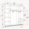 Schwebetürenschrank Kleiderschrank Schrank 203 cm Weiß/Weiß Produktbild-Vorschau 7