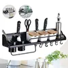 Gewürzregal mit 10 Haken 80CM Küchenregal Küchen Wandregal Produktbild-Vorschau 1