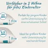 Image shows two pillows with text describing their suitability for different age groups. Produktbild-Vorschau