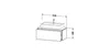 Konsolenunterschrank L-CUBE 400x1020x477mm graphit matt Produktbild-Vorschau 2