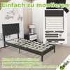 XMTECH Polsterbett 90 x 200 cm Einzelbett mit Leder Produktbild-Vorschau 6