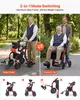 VEVOR 2-in-1 Rollator Faltbar mit Sitz, Leichter Gehwagen Produktbild-Vorschau 2