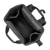 The inside of an open black backpack is shown against a white background. Produktbild-Vorschau