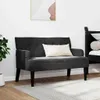 vidaXL Canapé Chesterfield Schwarz 112 x 65.5 x 75 cm Samt Voir les images du produit 3