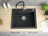 Granitspüle - Spülbecken - Küchenspüle - Black Metallic - Produktbild-Vorschau 4