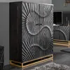 riess-ambiente Massiver Barschrank SCORPION 141cm schwarz Produktbild-Vorschau 1