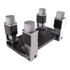 A product shot of a set of four adjustable clamps on a black smartphone. Produktbild-Vorschau