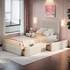 ProximaX Einzelbett 90x200 cm mit 2 Schubladen – Samtstoff Produktbild-Vorschau 11