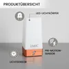 A product overview diagram for an LED night light with motion and light sensors. Voir les images du produit