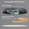 TRMLBE Lampa sufitowa LED 96W Ściemnialna z drewnianą Podgląd zdjęcia produktu 6