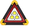 A triangular LED warning light with yellow corner protectors, set against a white background. Voir les images du produit