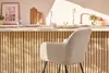 Miliboo - Barhocker beiger Stoff mit Samteffekt H65 cm Produktbild-Vorschau 2