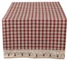 Clayre & Eef behúň na stôl 50x140 cm červeno-béžová bavlna Náhľad obrázku produktu 1
