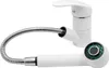 A white kitchen faucet with a pull-out spray head is shown against a white background. Produktbild-Vorschau