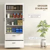 HOMCOM Mobile da cucina, mobile alto con ripiani Anteprima dell’immagine prodotto 4