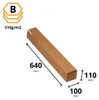 KAPAK Quadratische Versandhülse Kraft 110x100x640 mm Produktbild-Vorschau 2