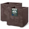 2er Set Pflanzkübel „Millennium“ 39x39x39 cm - Braun - UV- Produktbild-Vorschau 1