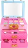 A toy makeup case with a mirror, eyeshadows, lip gloss, and brushes. Produktbild-Vorschau